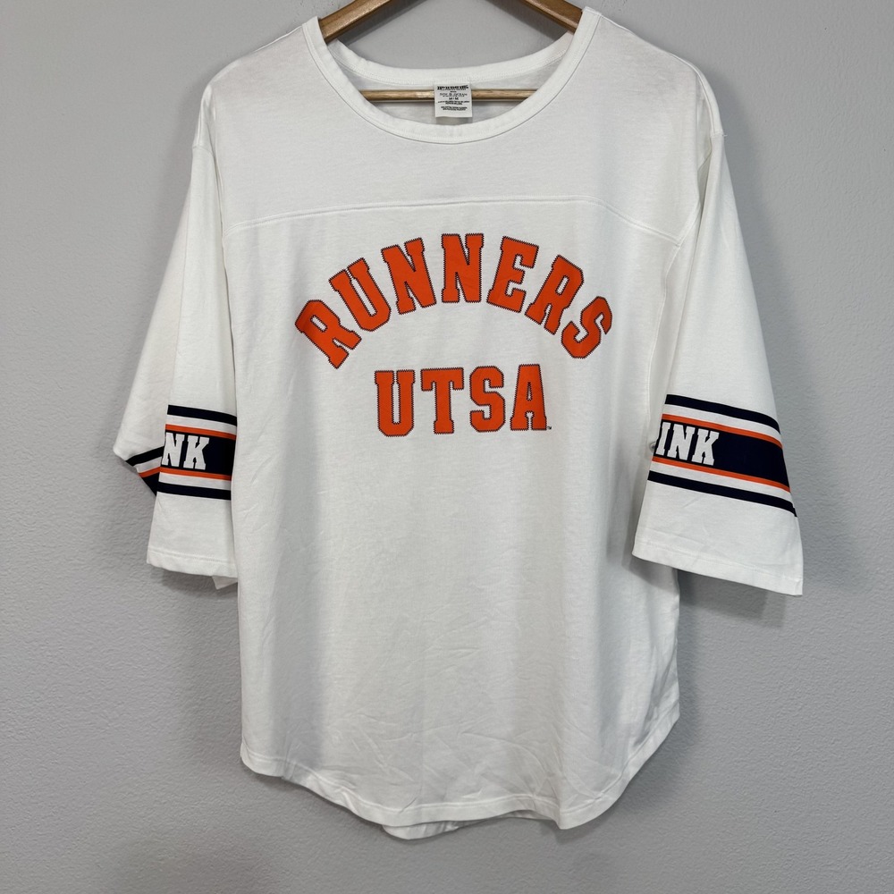 UTSA Roadrunners Shirt Womens Medium White NCAA College PINK Victoria's Secret